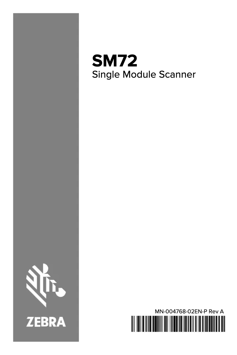 Page 1 de la notice Manuel utilisateur Zebra SM72