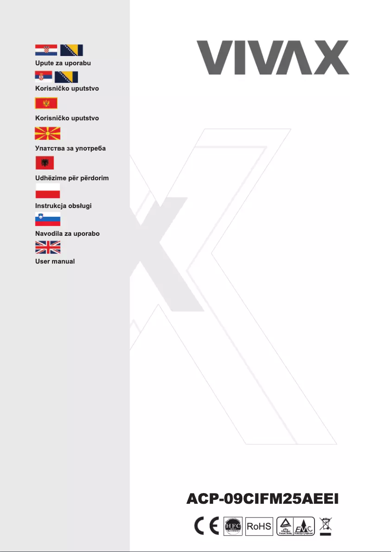 Página 1 del manual Manual de usuario Vivax ACP-09CIFM25AEEI