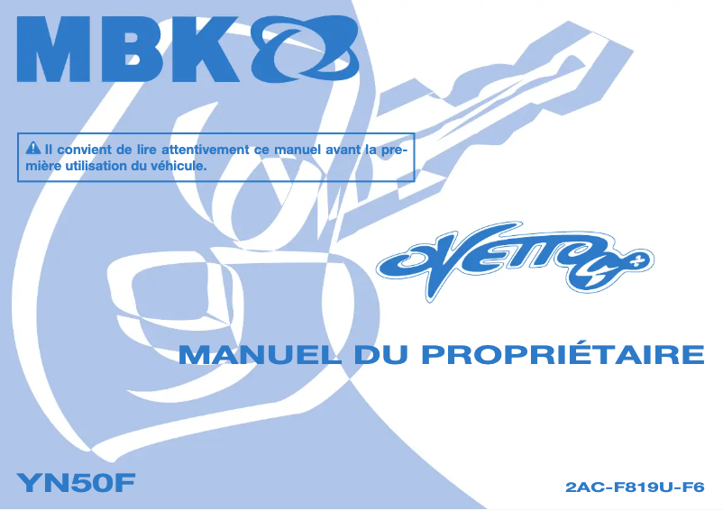 Page 1 de la notice Manuel utilisateur Yamaha Neos50 (2014)