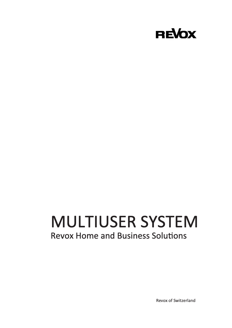 Page 1 de la notice Brochure Revox Voxnet V219