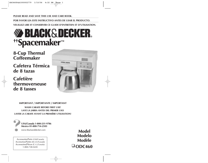 Página 1 del manual Manual de usuario Black & Decker ODC460