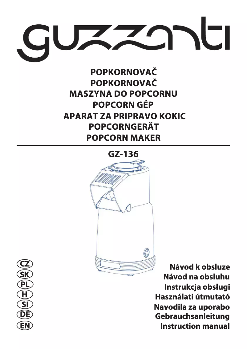 Page 1 de la notice Manuel utilisateur Guzzanti GZ 136