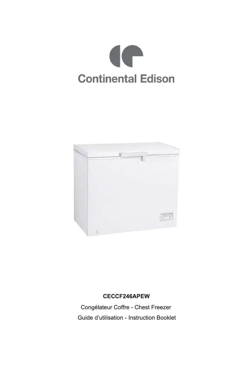 Página 1 del manual Manual de usuario Continental Edison CECCF246APEW