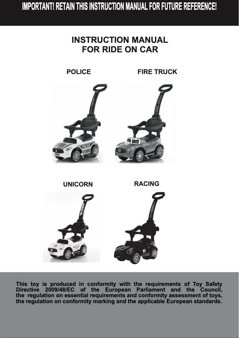 Page 1 de la notice Manuel utilisateur Chipolino Racing