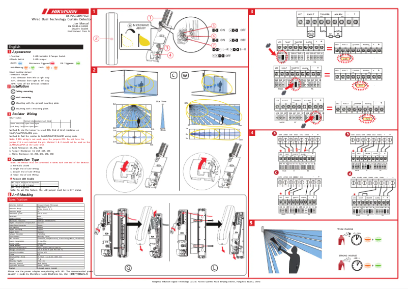 Page 1 de la notice Manuel utilisateur Hikvision DS-PDC10DM-VG3