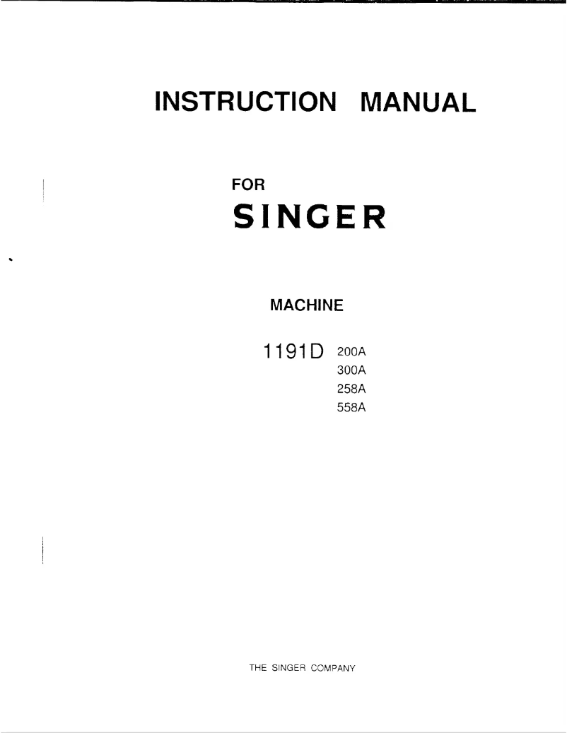 Página 1 del manual Manual de usuario Singer 200A