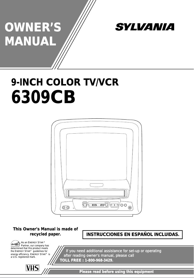 Page 1 of the manual User Manual Sylvania 6309CB