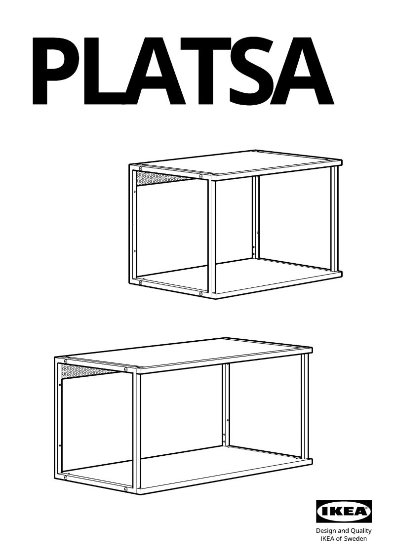 Page 1 de la notice Manuel utilisateur Ikea PLATSA 104.525.48