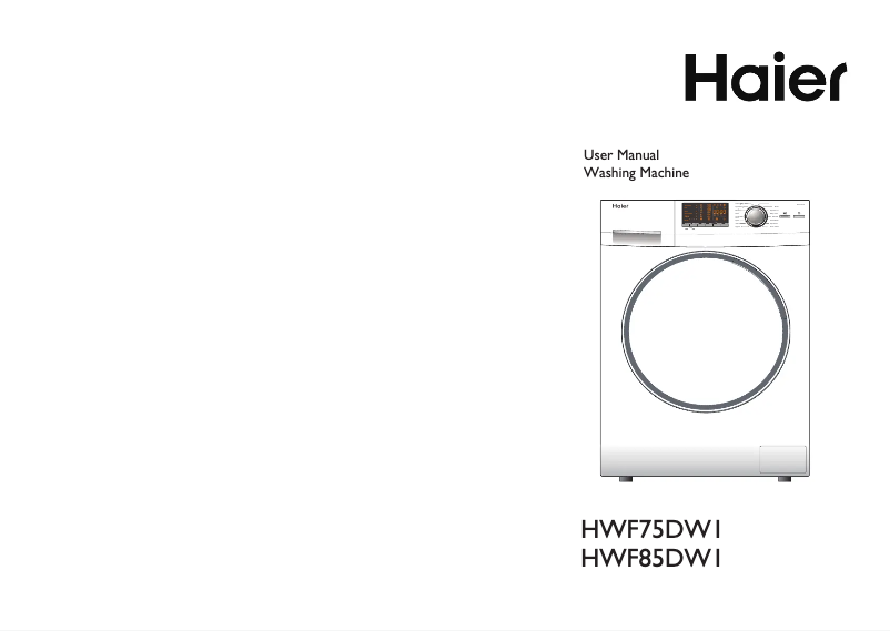 Página 1 del manual Manual de usuario Haier HWF75DW1