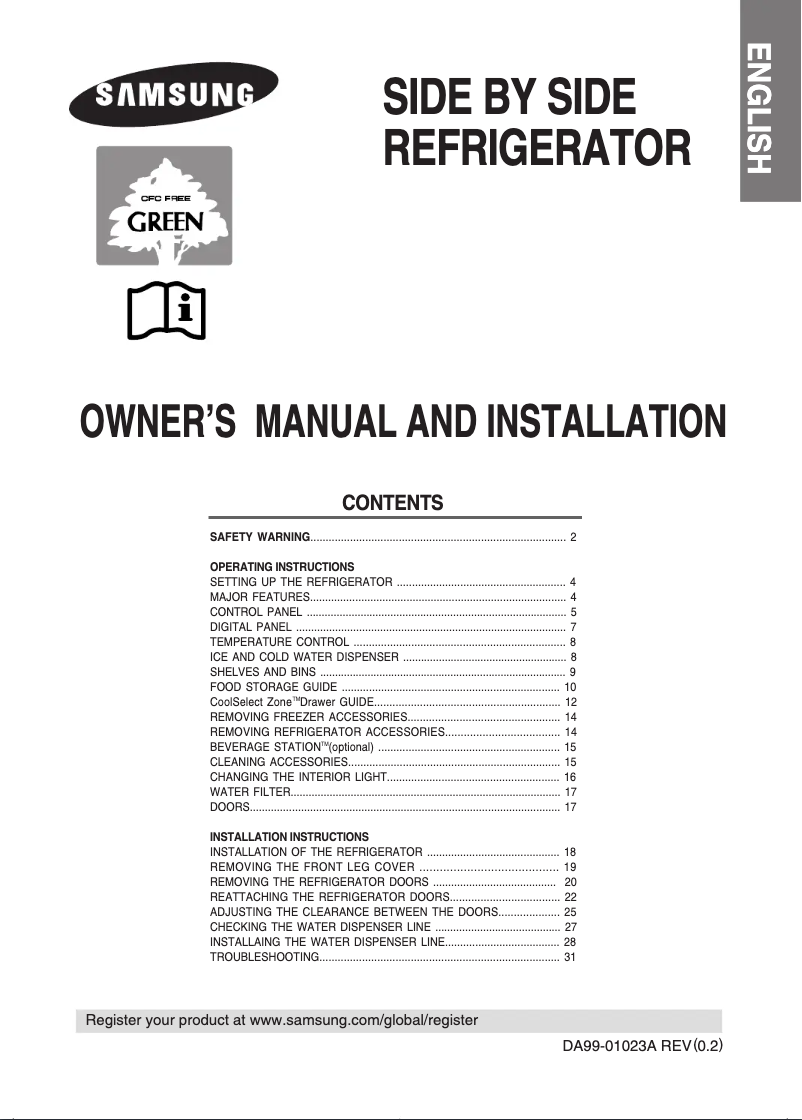Página 1 del manual Manual de usuario Samsung RS60JJSV