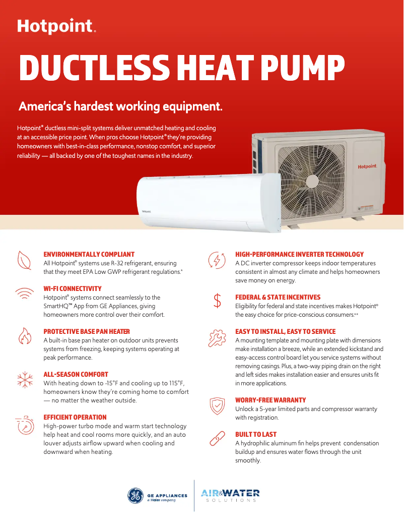 Page 1 de la notice Fiche technique Hotpoint 1H09HN2DAA