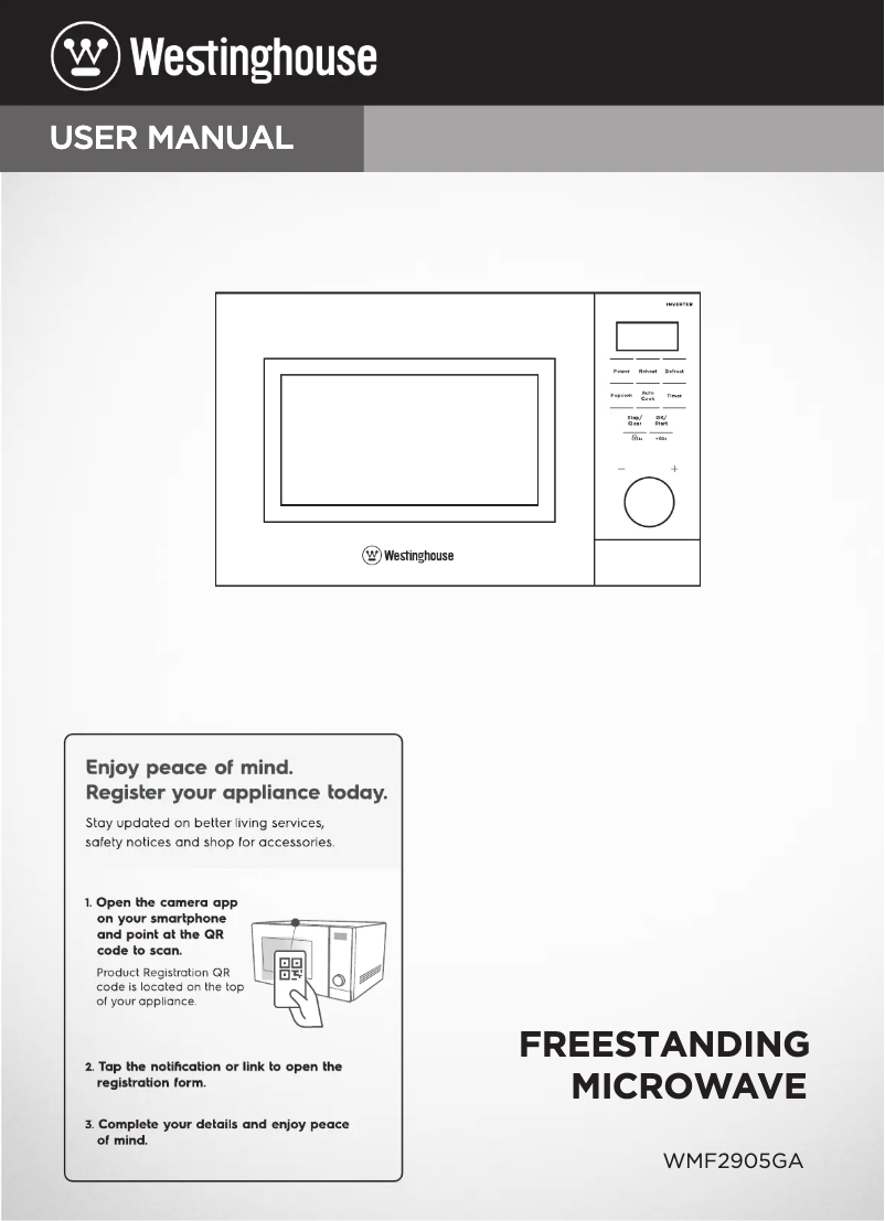 Página 1 del manual Manual de usuario Westinghouse WMF2905GA