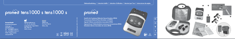 Page 1 de la notice Manuel utilisateur Promed Tens 1000 s