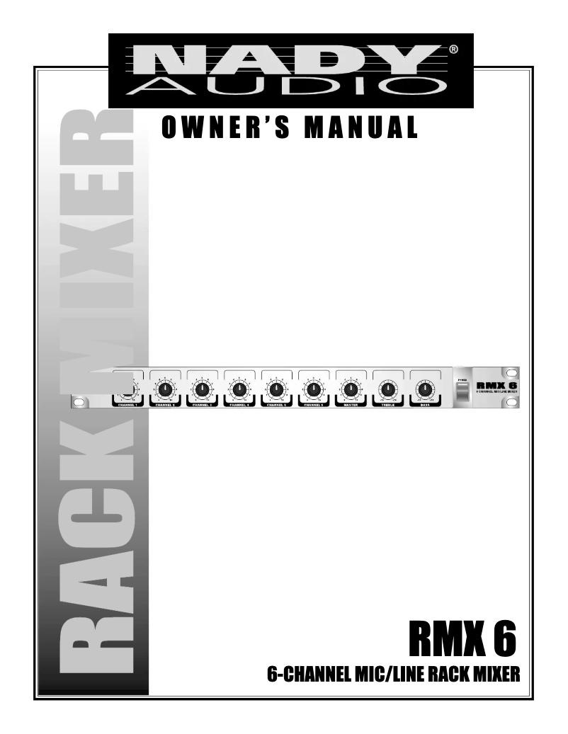 Página 1 del manual Manual de usuario Nady Systems RMX-6