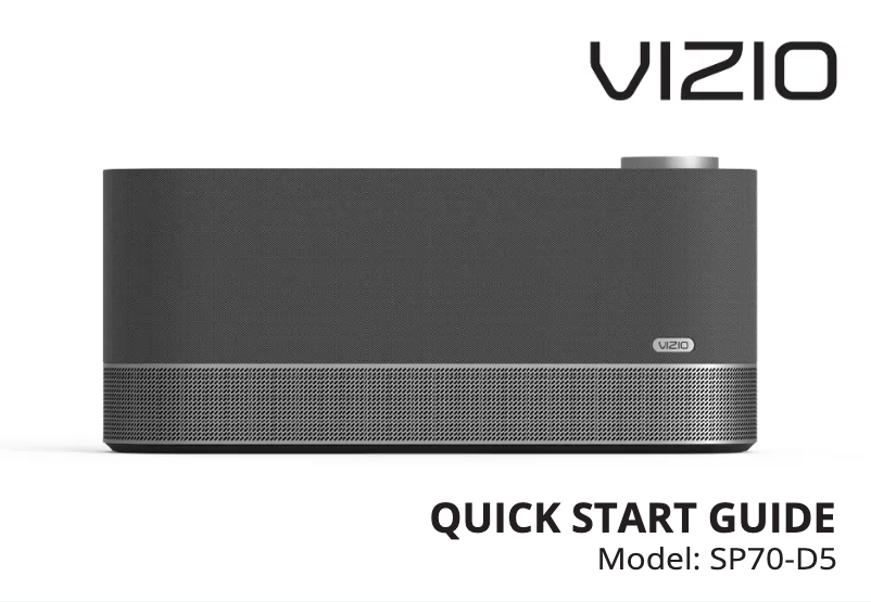 Page 1 of the manual User Manual VIZIO SP70-D5