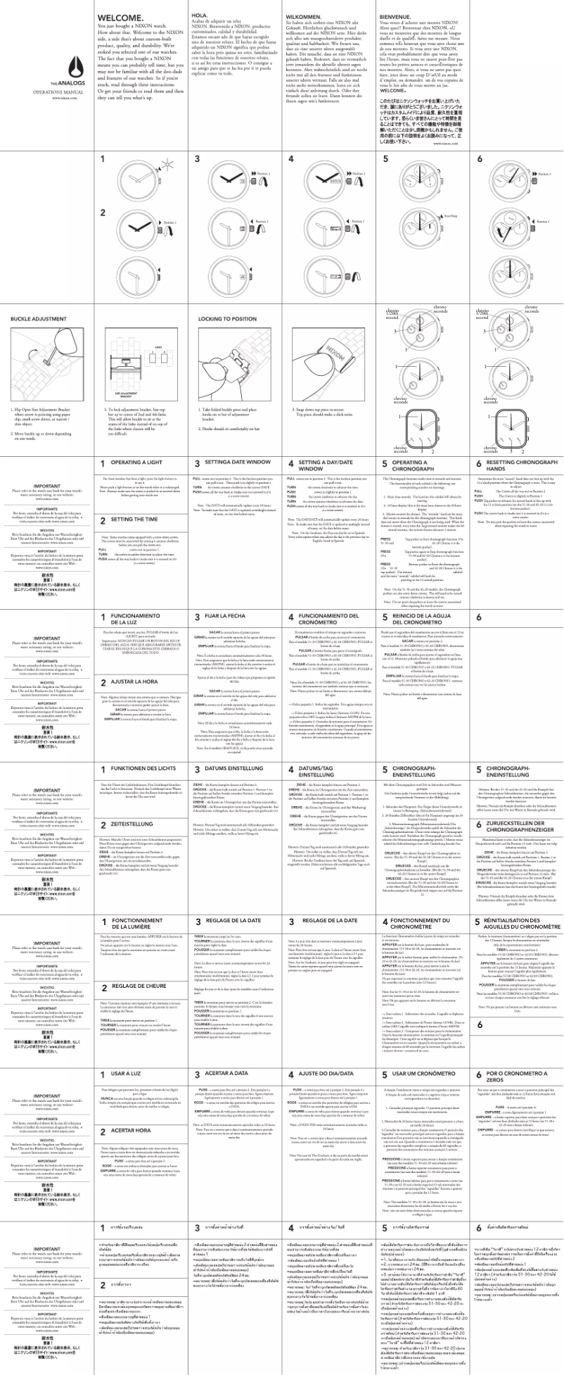 Page 1 of the manual User Manual Nixon Flat White A045-126-00