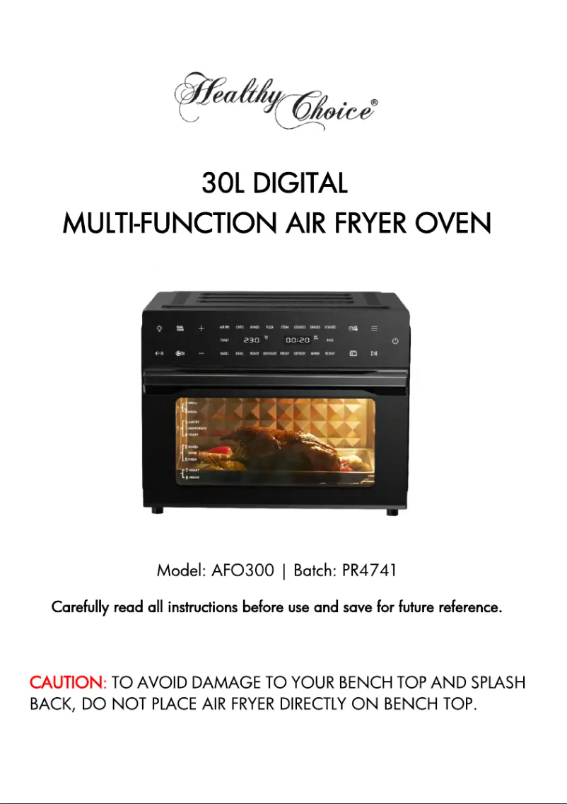 Page 1 de la notice Manuel utilisateur Healthy Choice AFO300