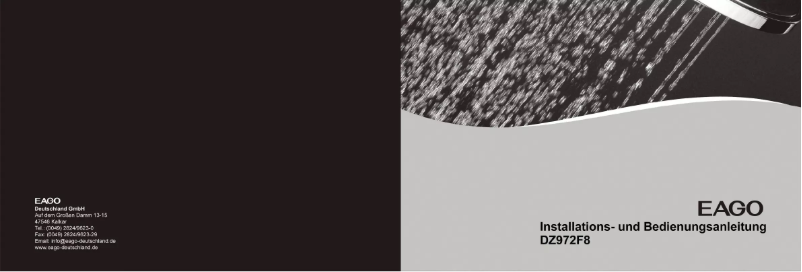 Page 1 of the manual User Manual Eago DZ972F8