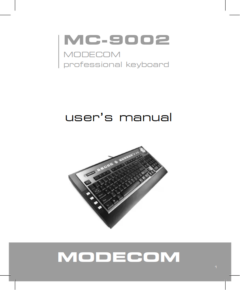 Image de la première page du manuel de l'appareil MC9002