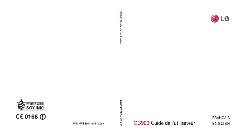 Page 1 de la notice Manuel utilisateur LG Viewty Smart GC900