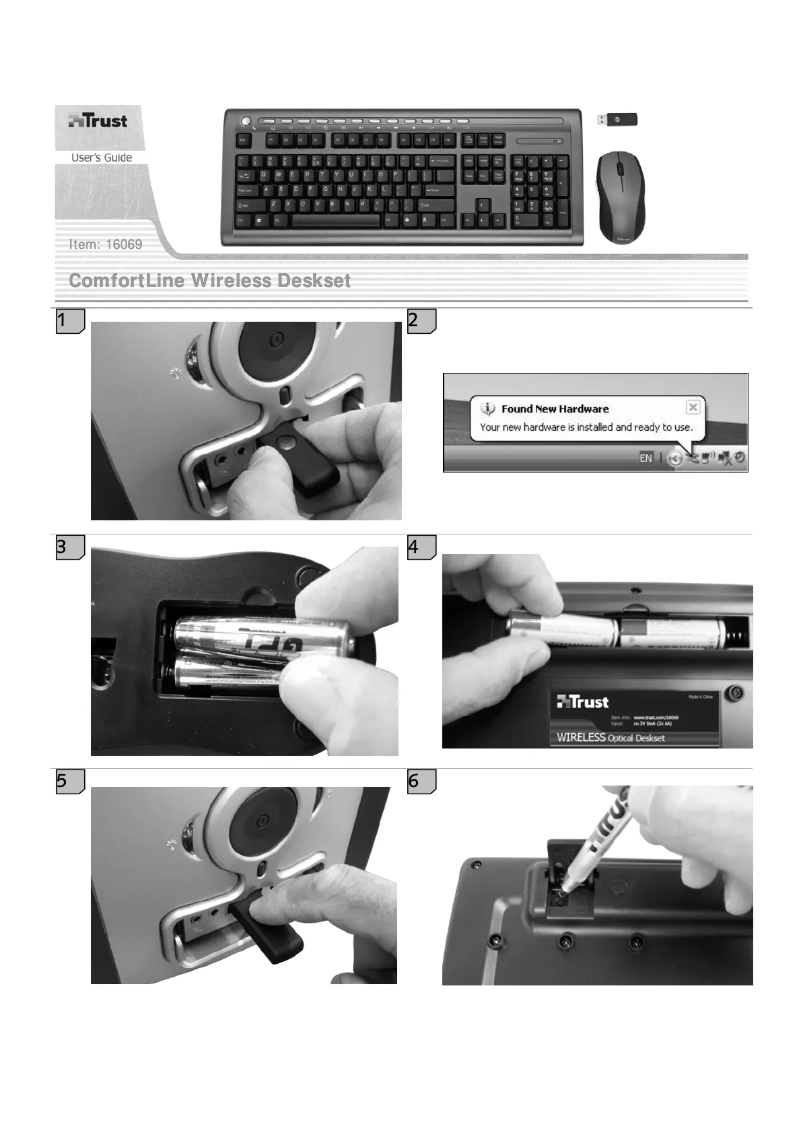 Page 1 de la notice Manuel utilisateur Trust 16078