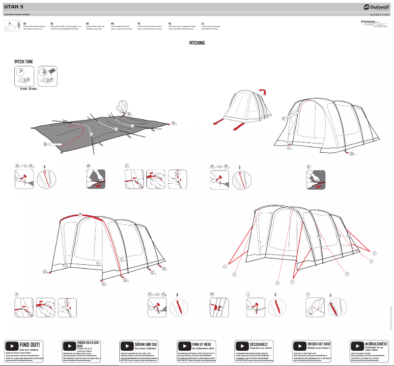Page 1 de la notice Manuel utilisateur Outwell Utah 5