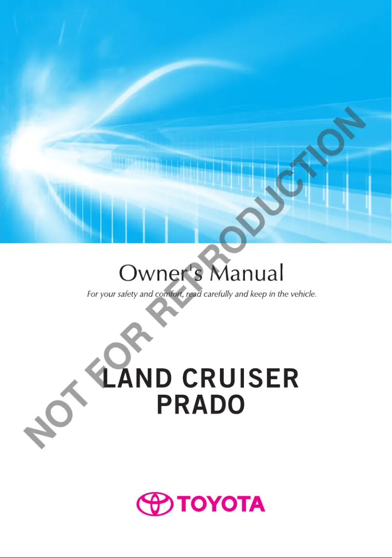 Page 1 de la notice Manuel utilisateur Toyota Land Cruiser Prado (2016)