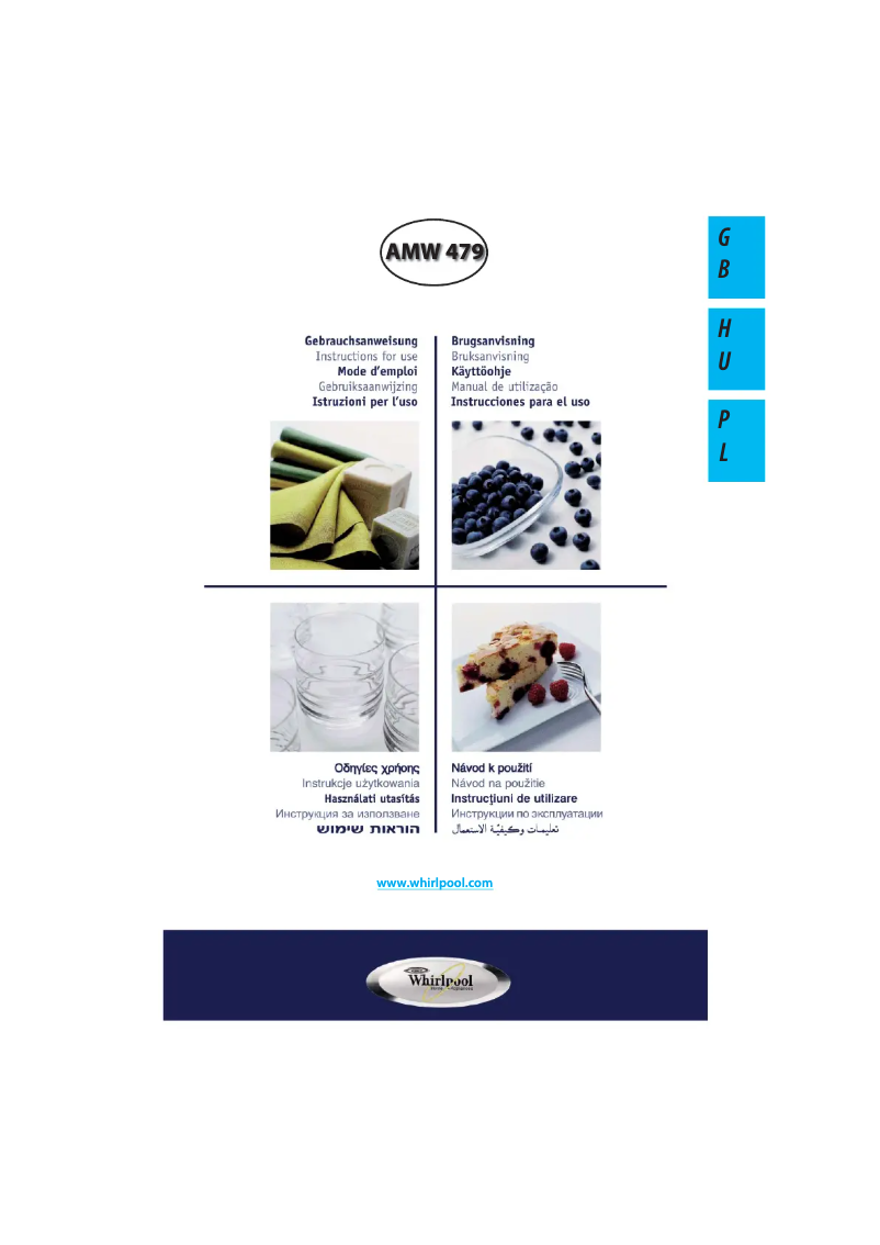 Page 1 de la notice Manuel utilisateur Whirlpool AMW479IX