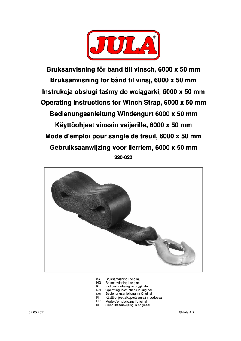 Page 1 de la notice Manuel utilisateur Hamron 330020