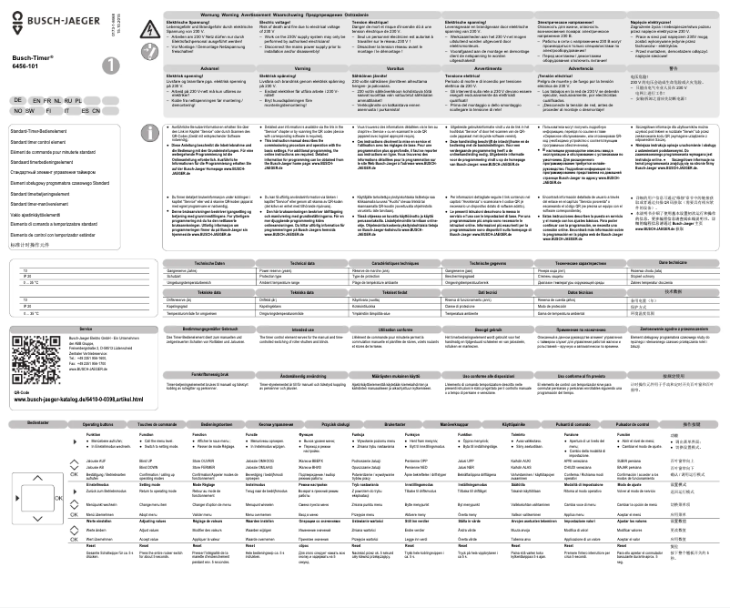 Page 1 of the manual User Manual Busch-Jaeger Busch-Timer 6456-101