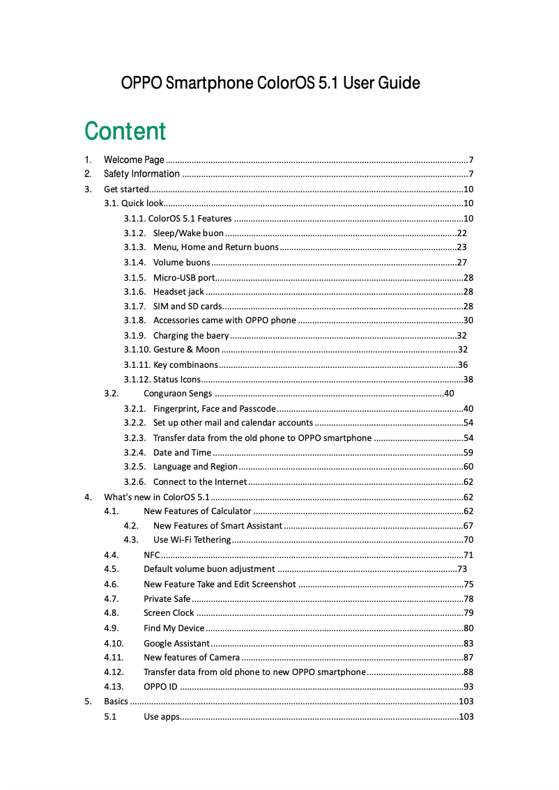 Página nº 1 - Manual de usuario Oppo R15 Neo