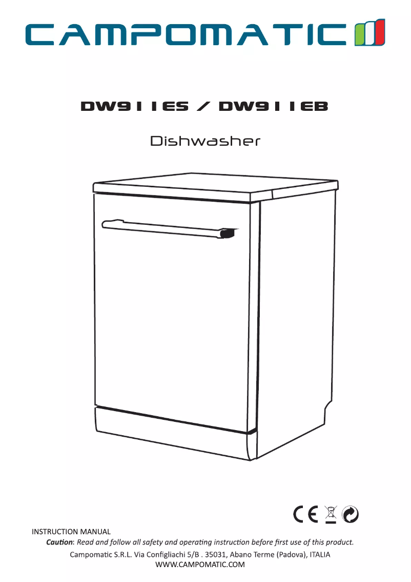 Page 1 de la notice Manuel utilisateur Campomatic DW911EB