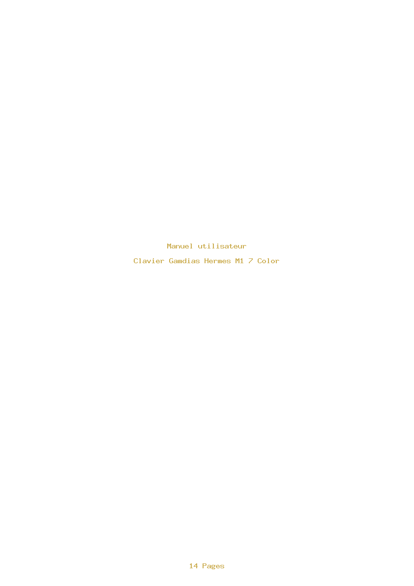 Page 1 de la notice Manuel utilisateur Gamdias Hermes M1 7 Color