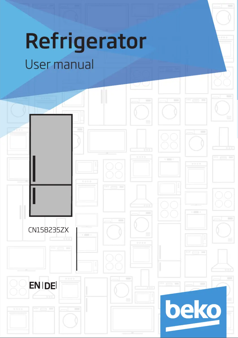 Page 1 de la notice Manuel utilisateur Beko CN158235ZX