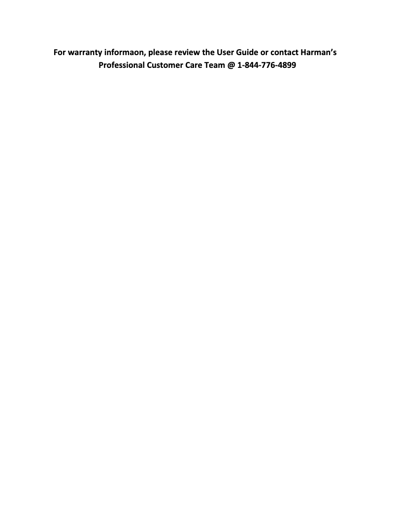 Page 1 of the manual Warranty Information JBL Control 1 Pro