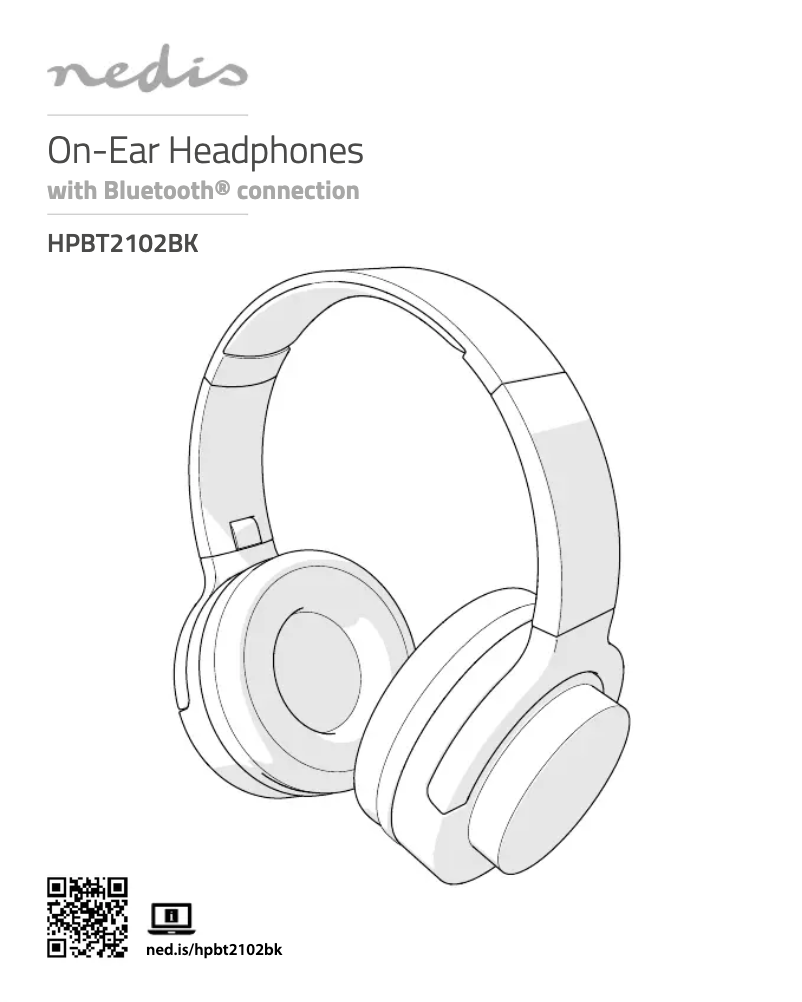 Page 1 de la notice Manuel utilisateur Nedis HPBT2102BK