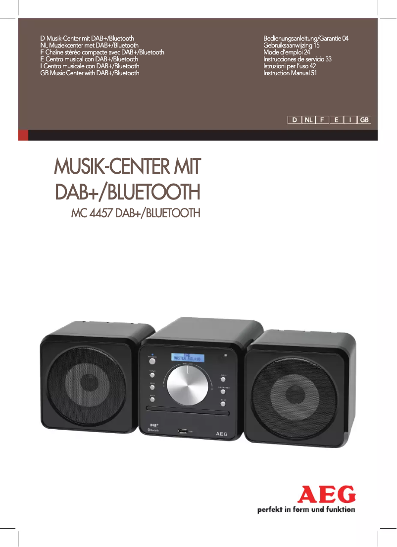 Page 1 of the manual User Manual AEG MC 4457 DAB+