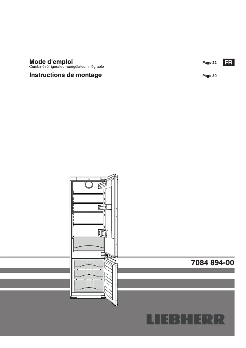 Page 1 de la notice Manuel utilisateur Liebherr ICc 3414
