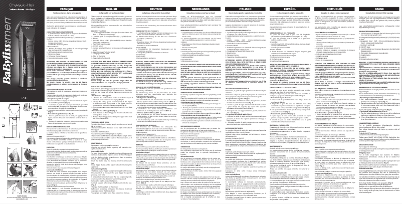 Page 1 de la notice Manuel utilisateur BaByliss E750E