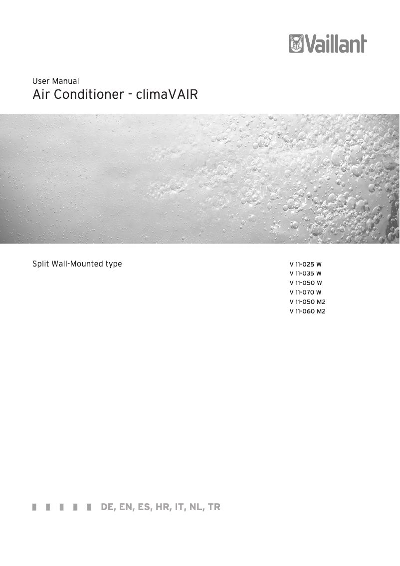 Page 1 de la notice Manuel utilisateur Vaillant V 11-060 M2