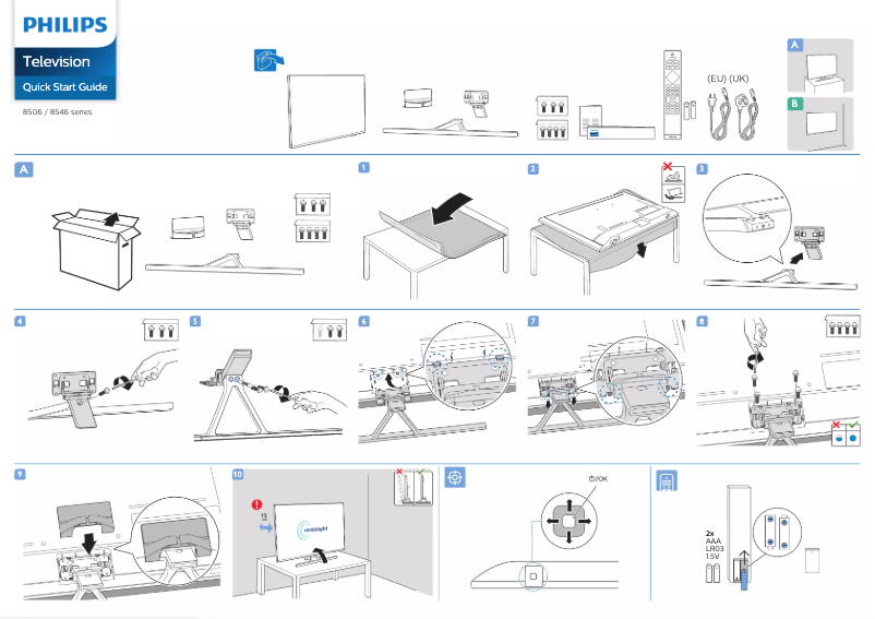 Page 1 of the manual Quick Start Guide Philips 50PUS8506