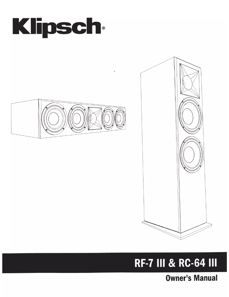 Page 1 de la notice Mode d'emploi Klipsch Reference RF-7 III