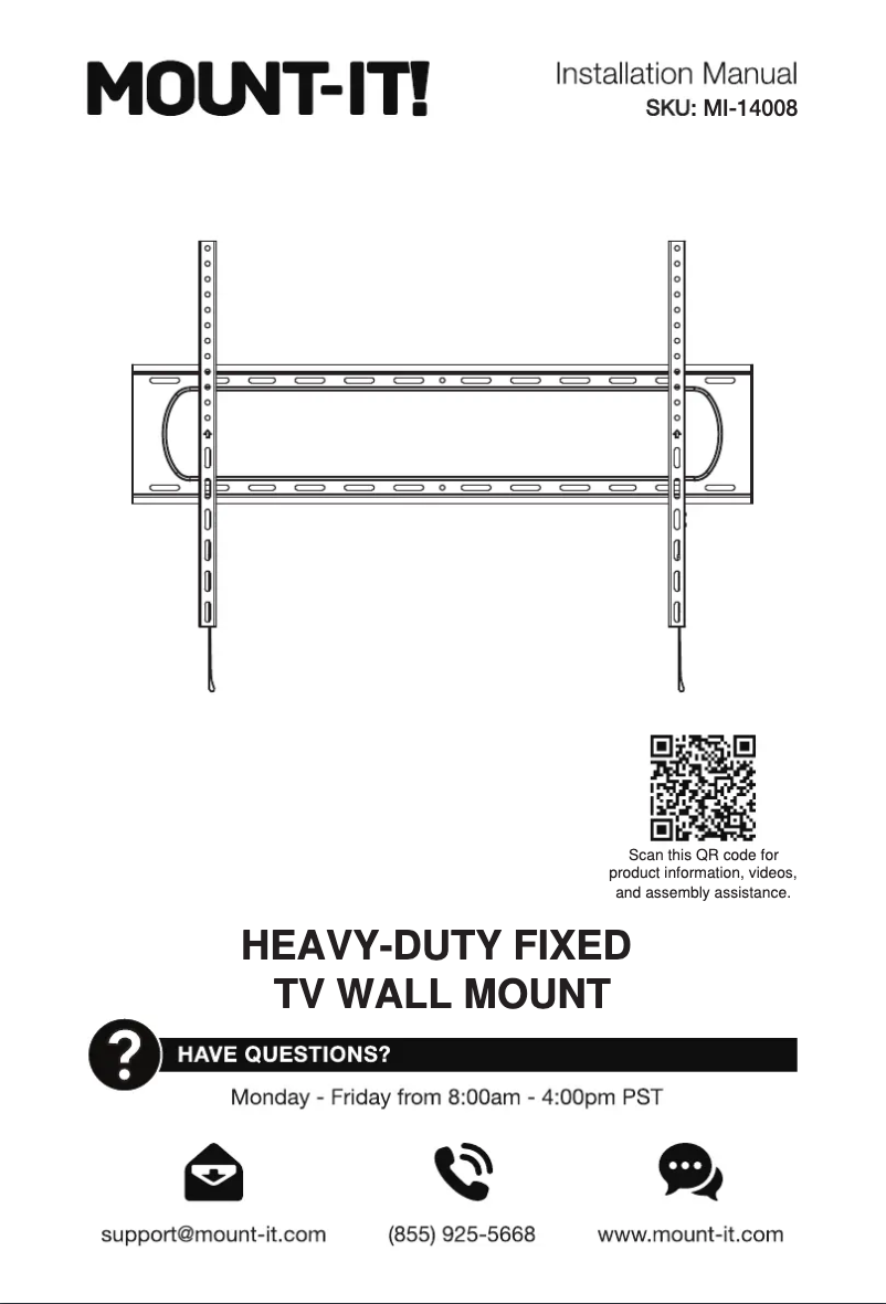 Page 1 de la notice Manuel utilisateur Mount-It! MI-14008