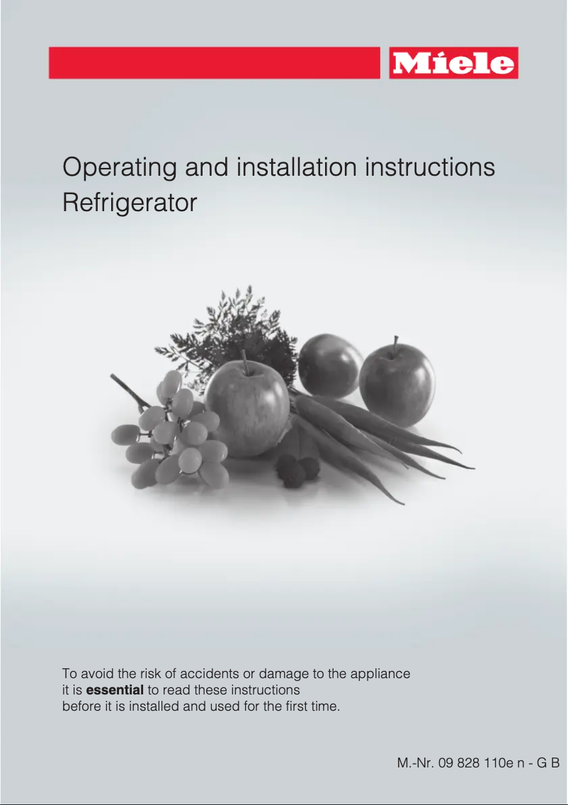 Página 1 del manual Manual de usuario Miele K 9124 UiF