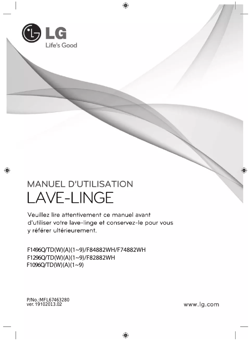 Page 1 de la notice Manuel utilisateur LG F147M2B