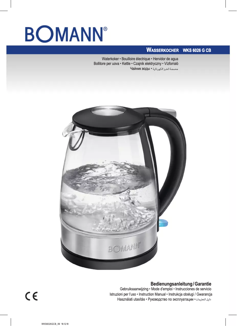 Page 1 de la notice Manuel utilisateur Bomann WKS 6026 G CB
