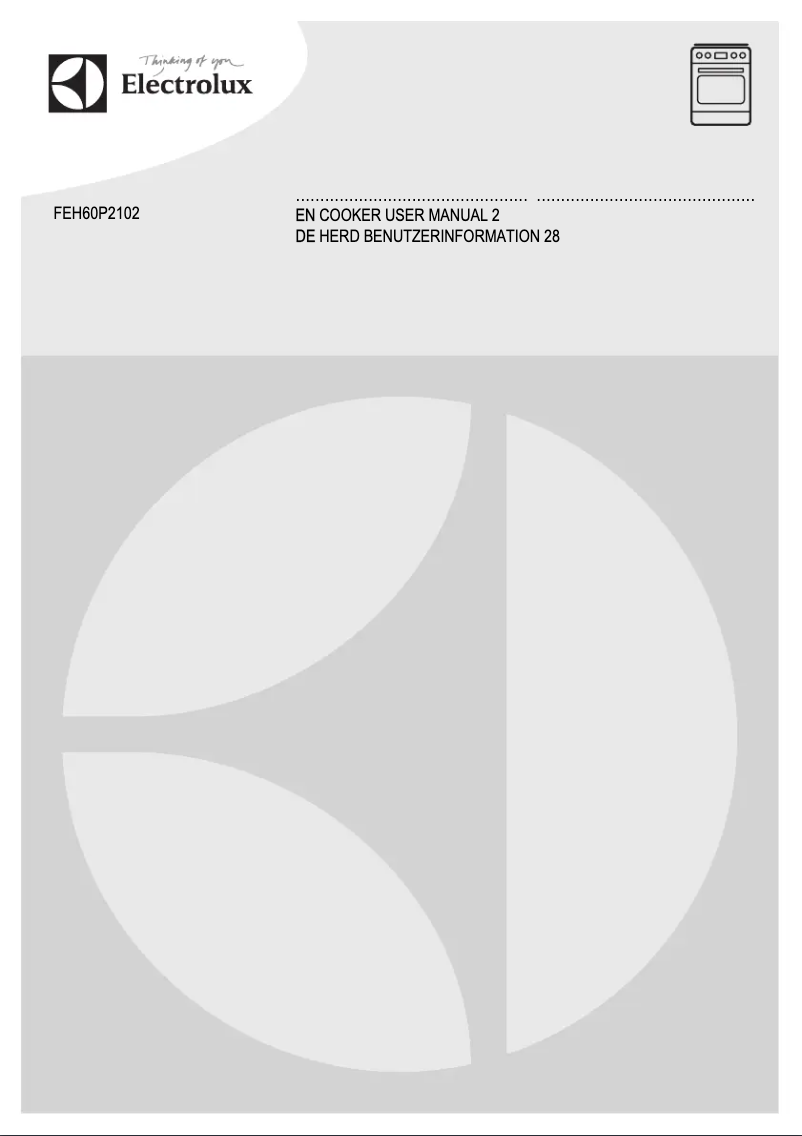 Page 1 de la notice Manuel utilisateur Electrolux FEH60P2102