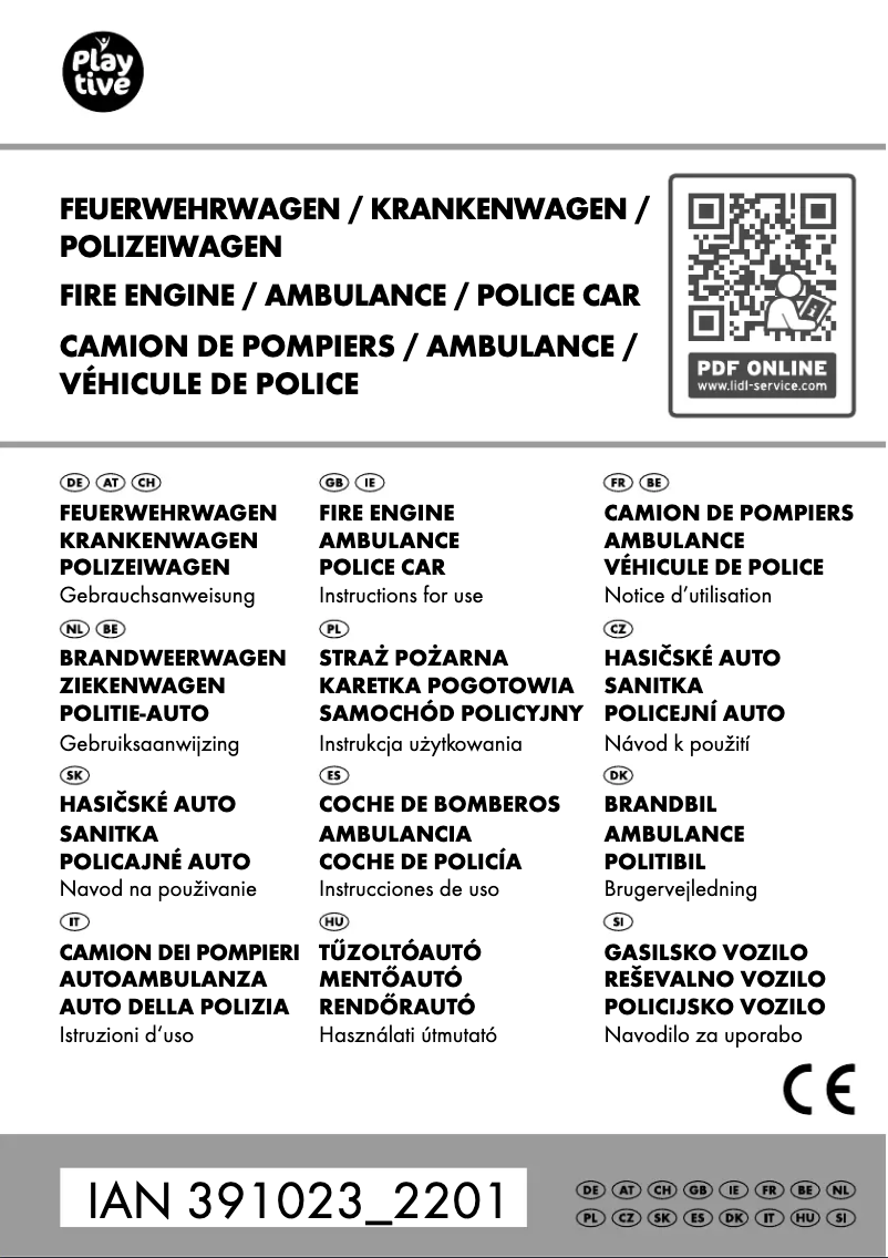 Page 1 de la notice Manuel utilisateur Playtive IAN 391023