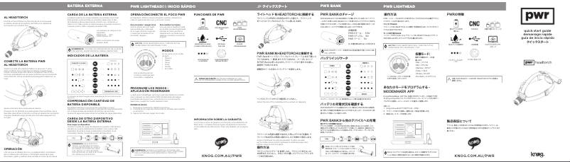 Page 1 de la notice Manuel utilisateur Knog PWR