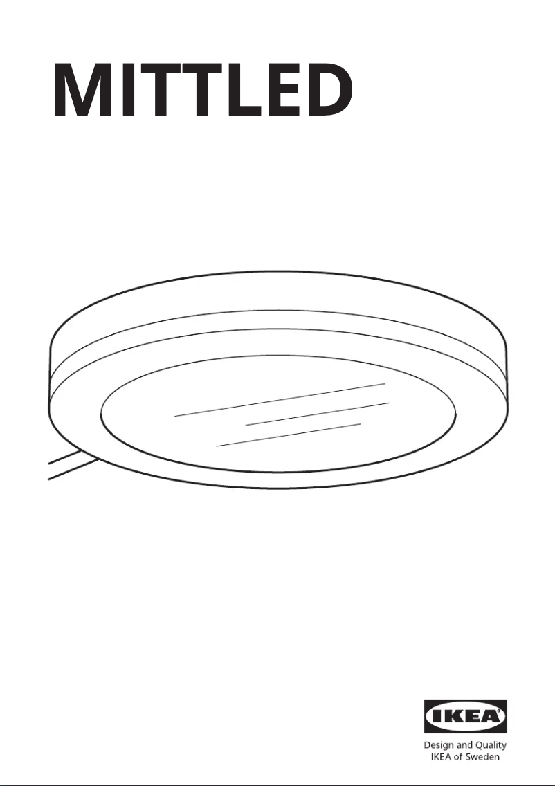 Page 1 de la notice Manuel utilisateur Ikea MITTLED 905.286.29